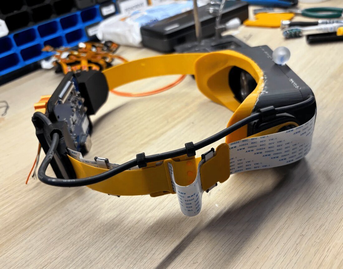 An earlier devkit build in yellow and black.